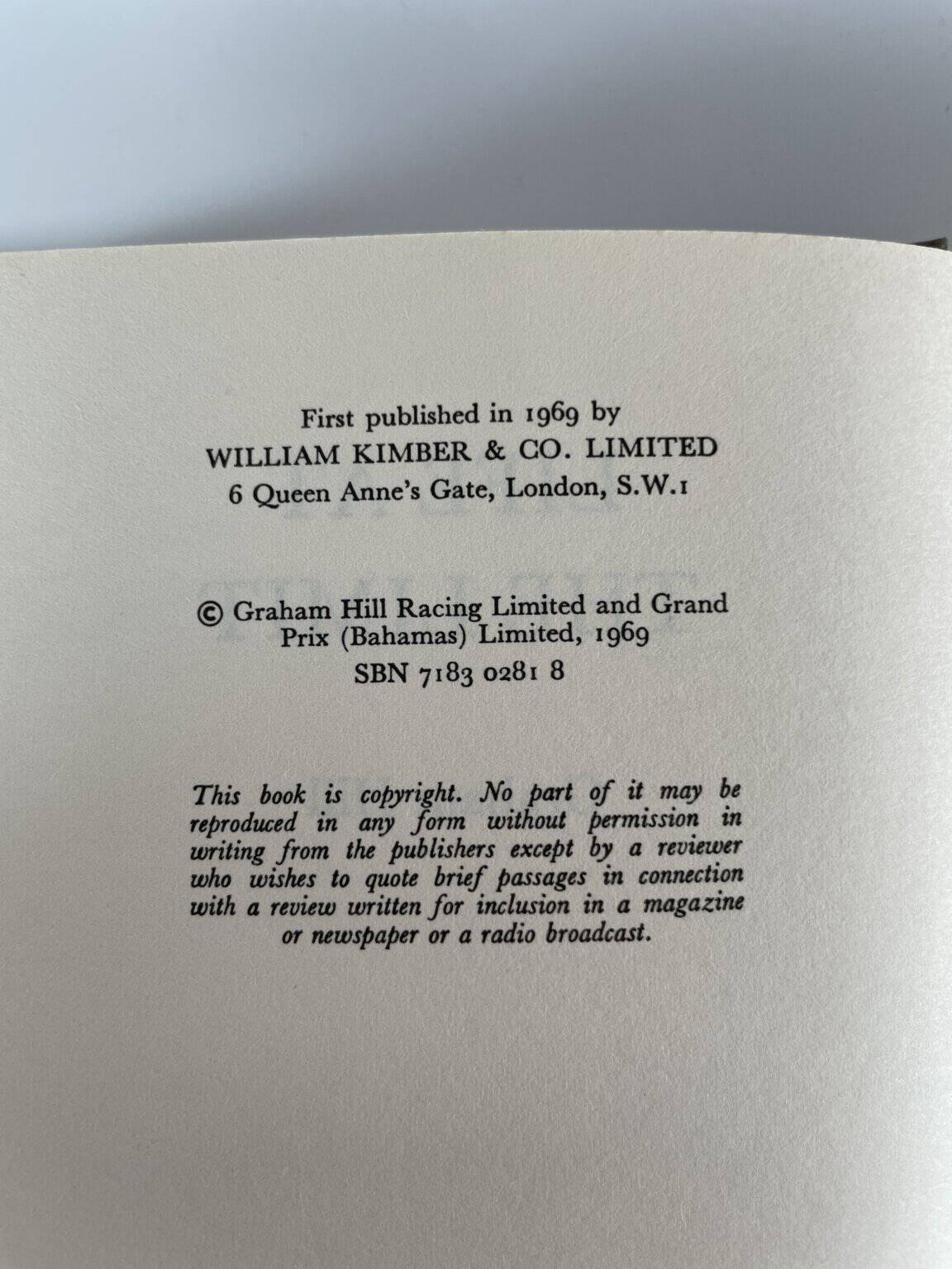 graham hill life at the limit signed first 3