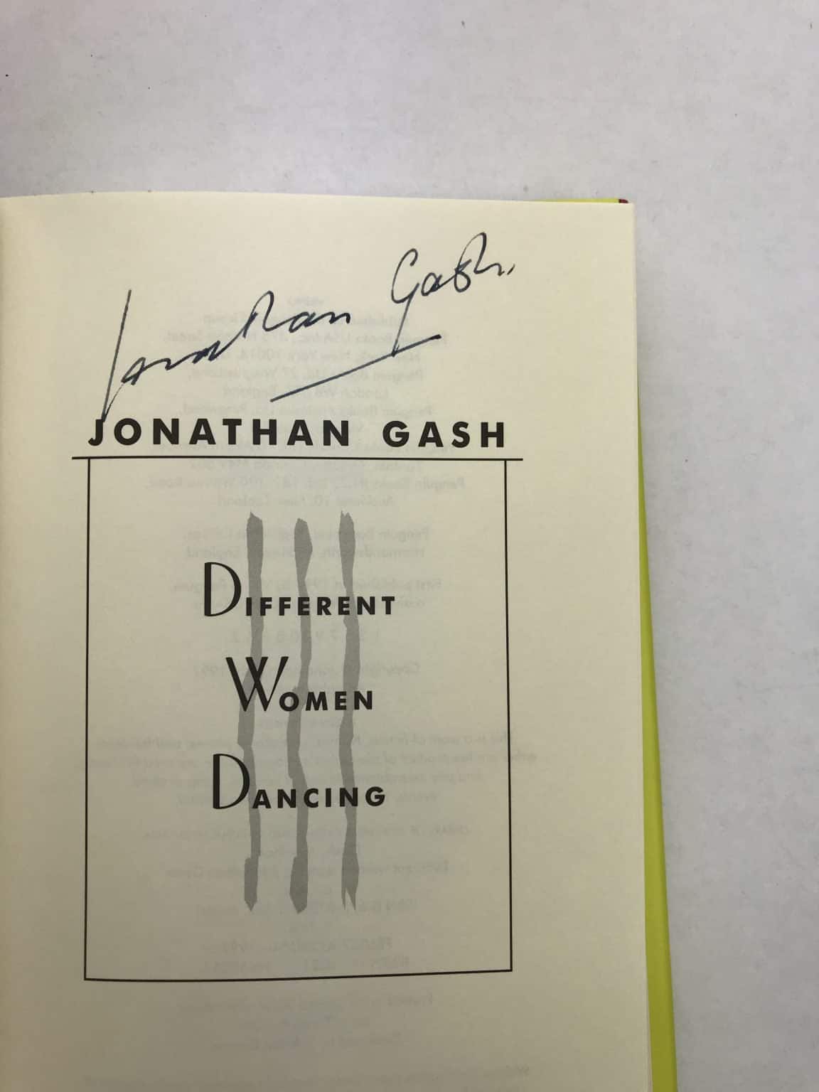 jonathan gash different women dancing signed 1st ed3