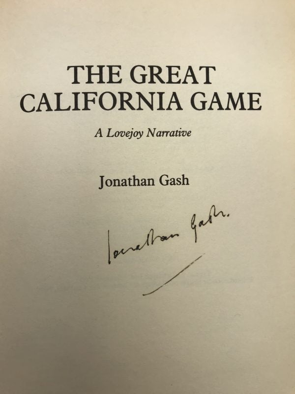 jonathan gash the great california game signed 1st ed3