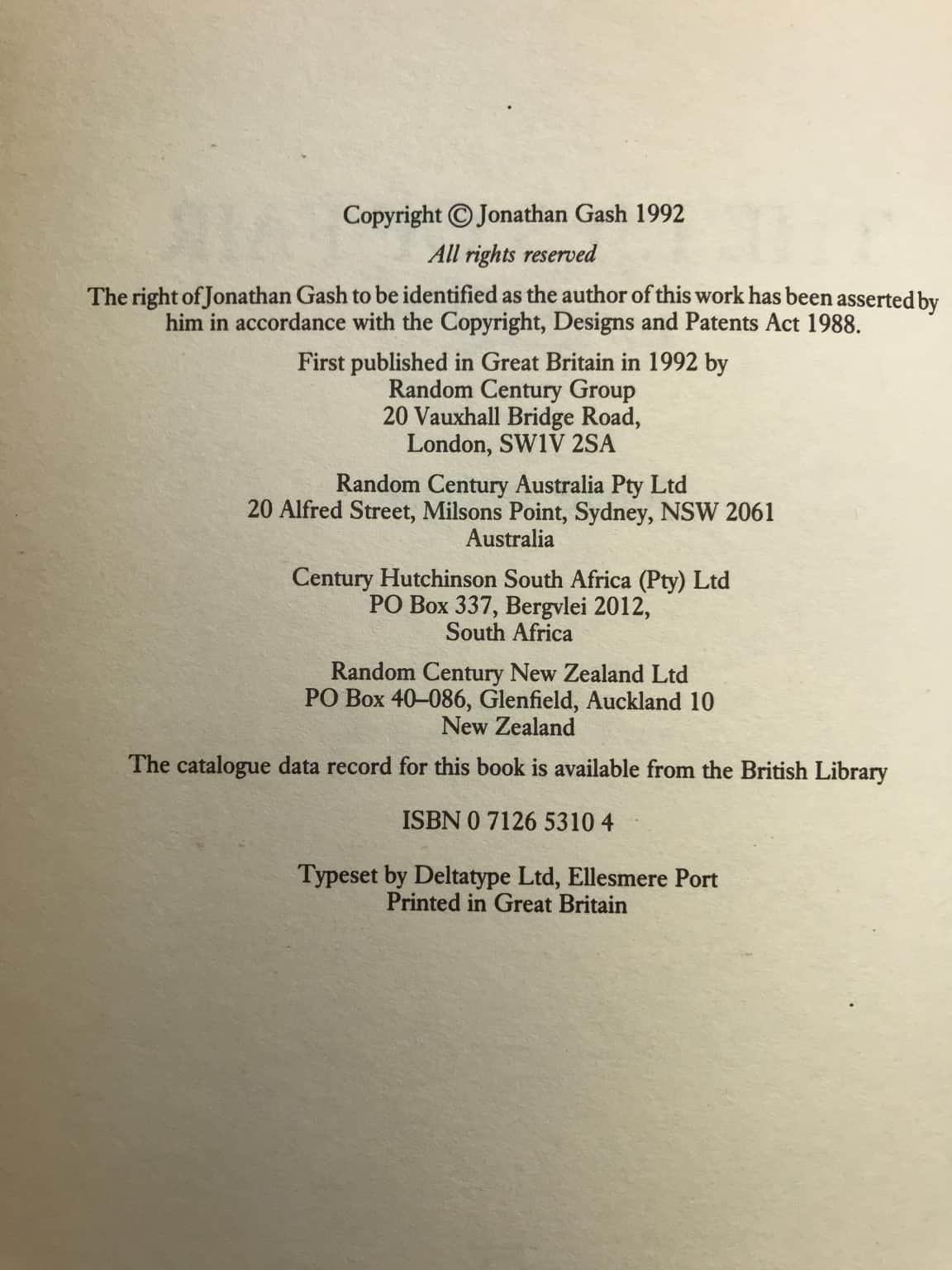 jonathan gash the lies of the fair ladies signed 1st ed3
