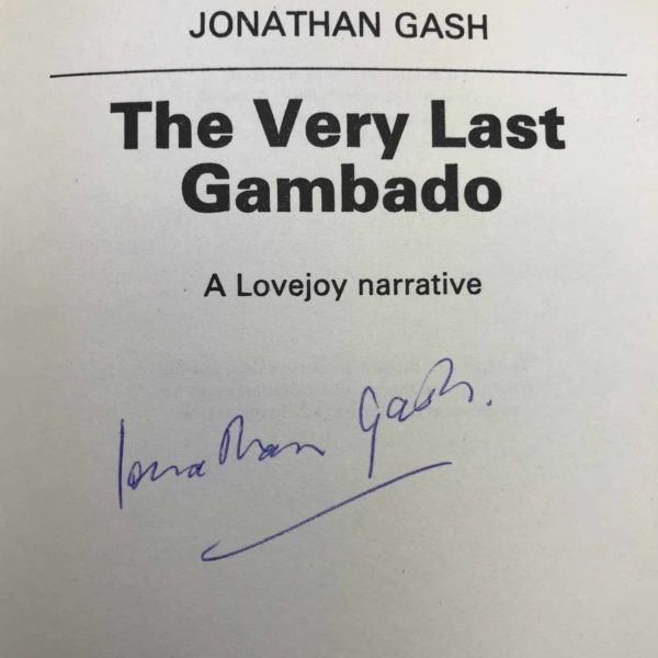 jonathan gash the very last gambado signed 1st ed2