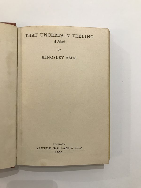 kingsley amis that uncertain feeling 1st ed3