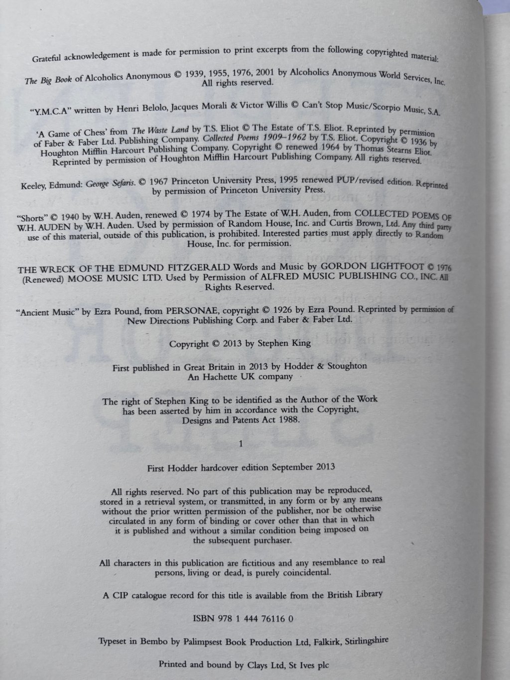 stephen king doctor sleep first uk edi 2