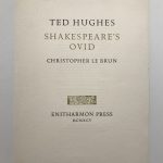 ted hughes shakespeares ovid signed4