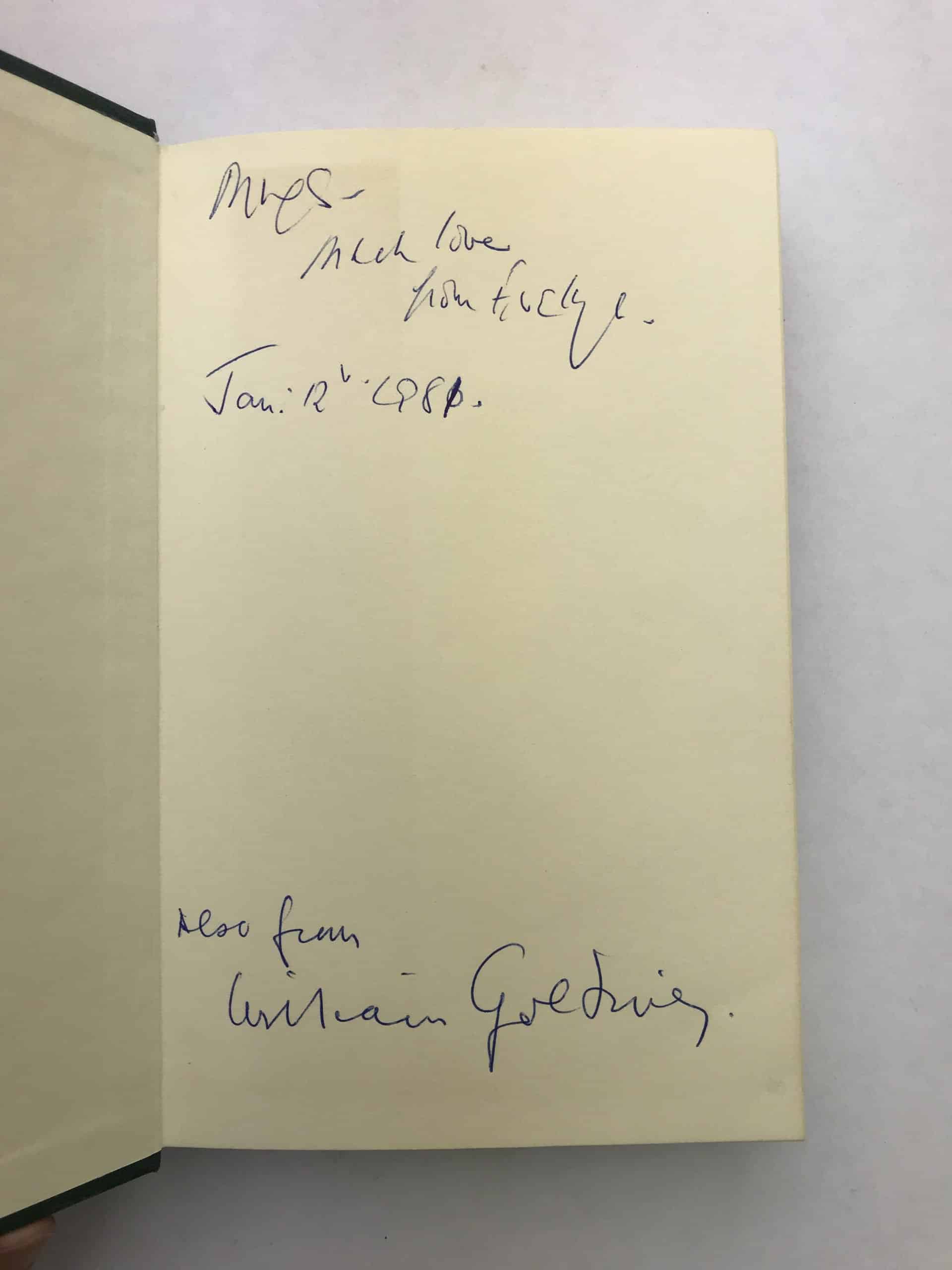 William Golding Rites Of Passage Signed First Uk Edition 1980