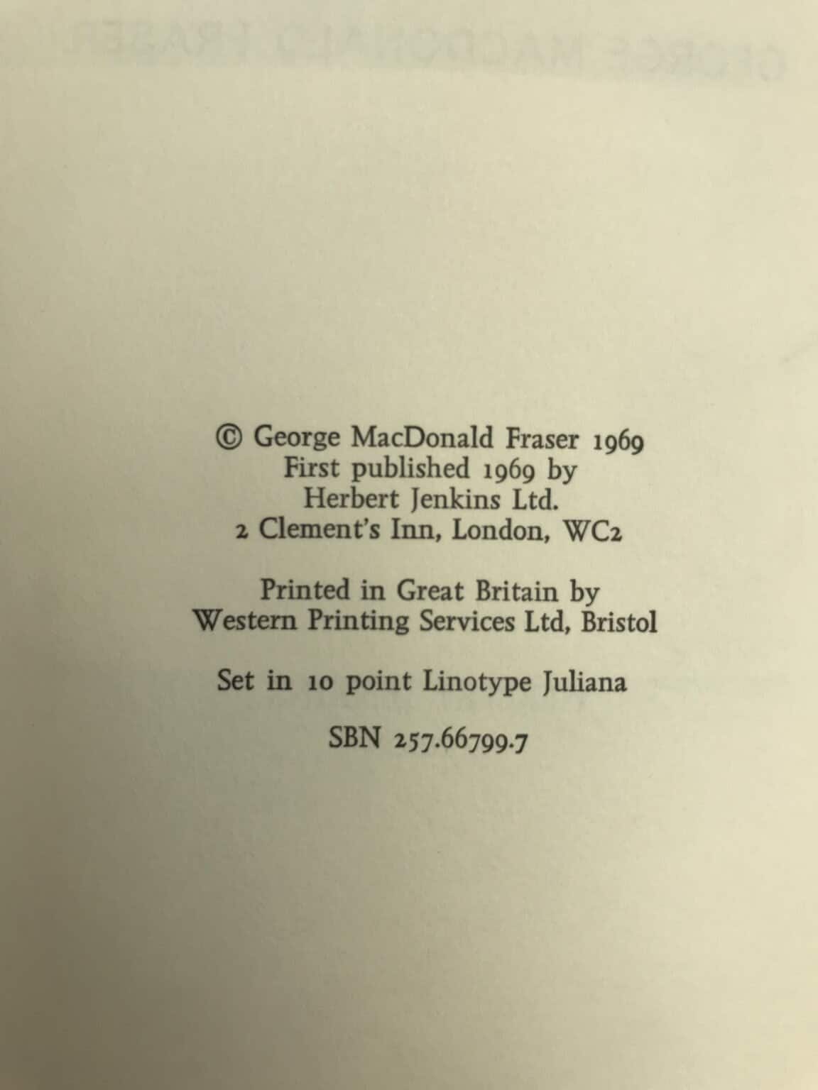 george macdonald fraser flashman signed first3