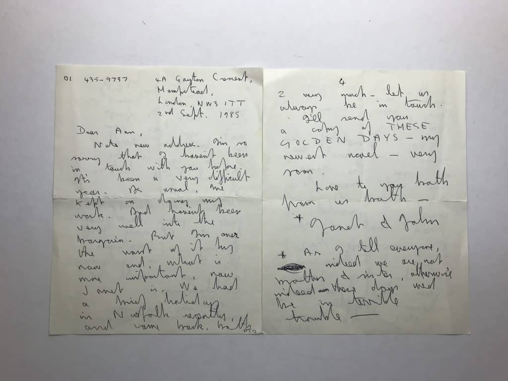 john braine letters 4