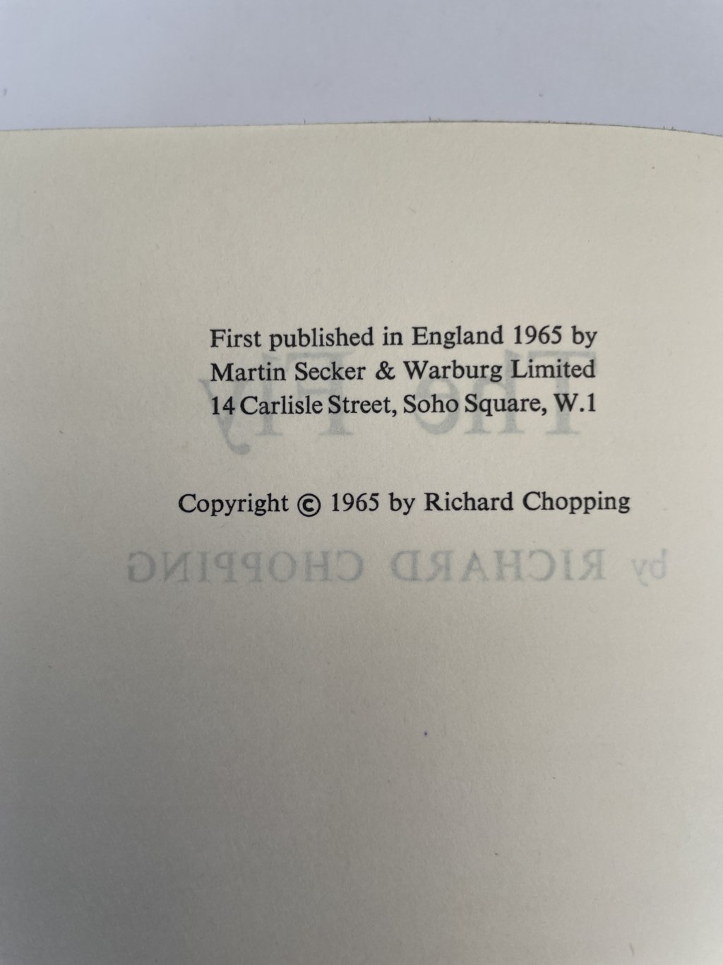 richard chopping the fly first edition2