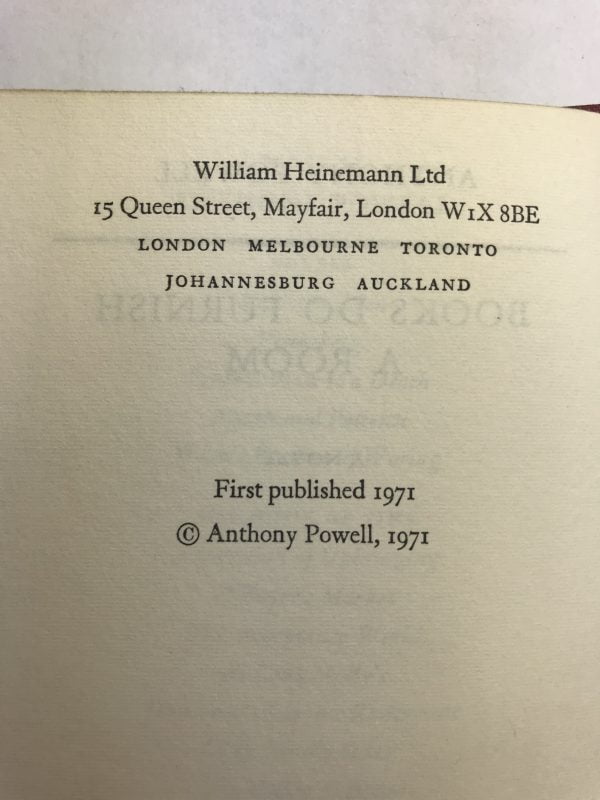 anthony powell books do furnish a room first ed2