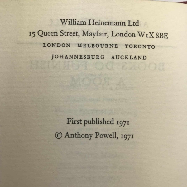 anthony powell books do furnish a room first ed2