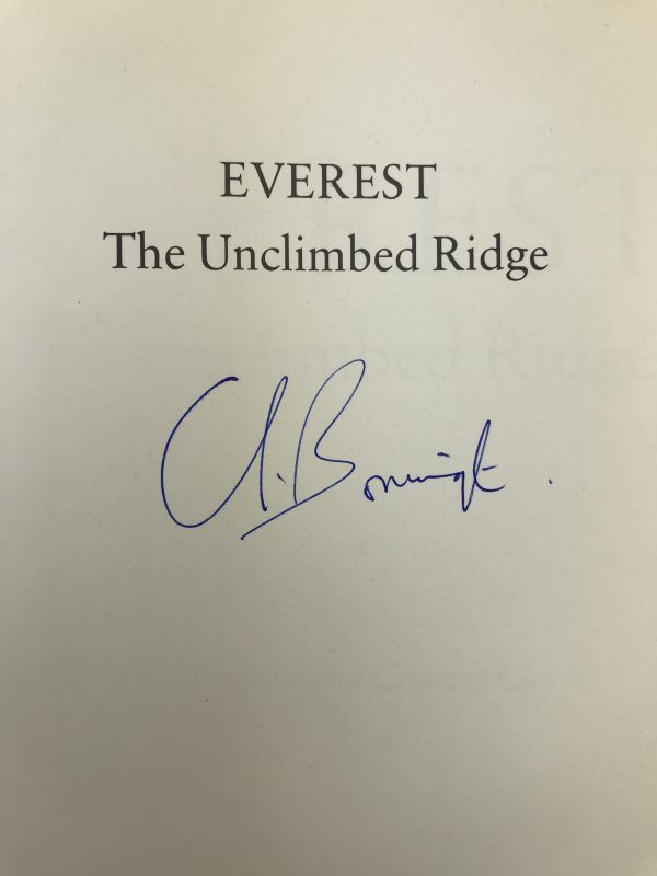 chris bonnington everest the unclimbed ridge signed 2