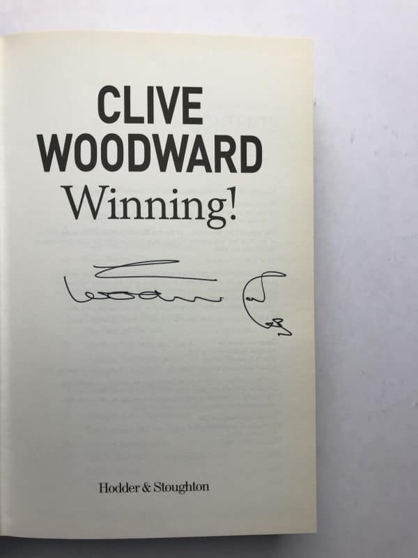 clive woodward winning signed first 2