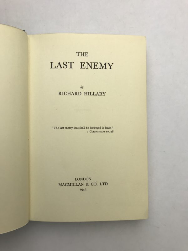 richard hillary the last enemy first edition2