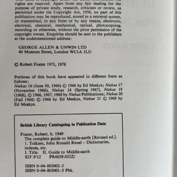 robert foster the complete guide to middle earth first edition2