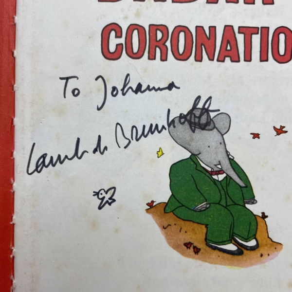 jean de brunhoff barbars coronation signed 2