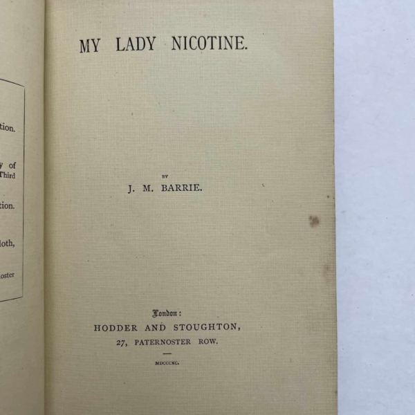 jm barrie my lady nicotine firsted2