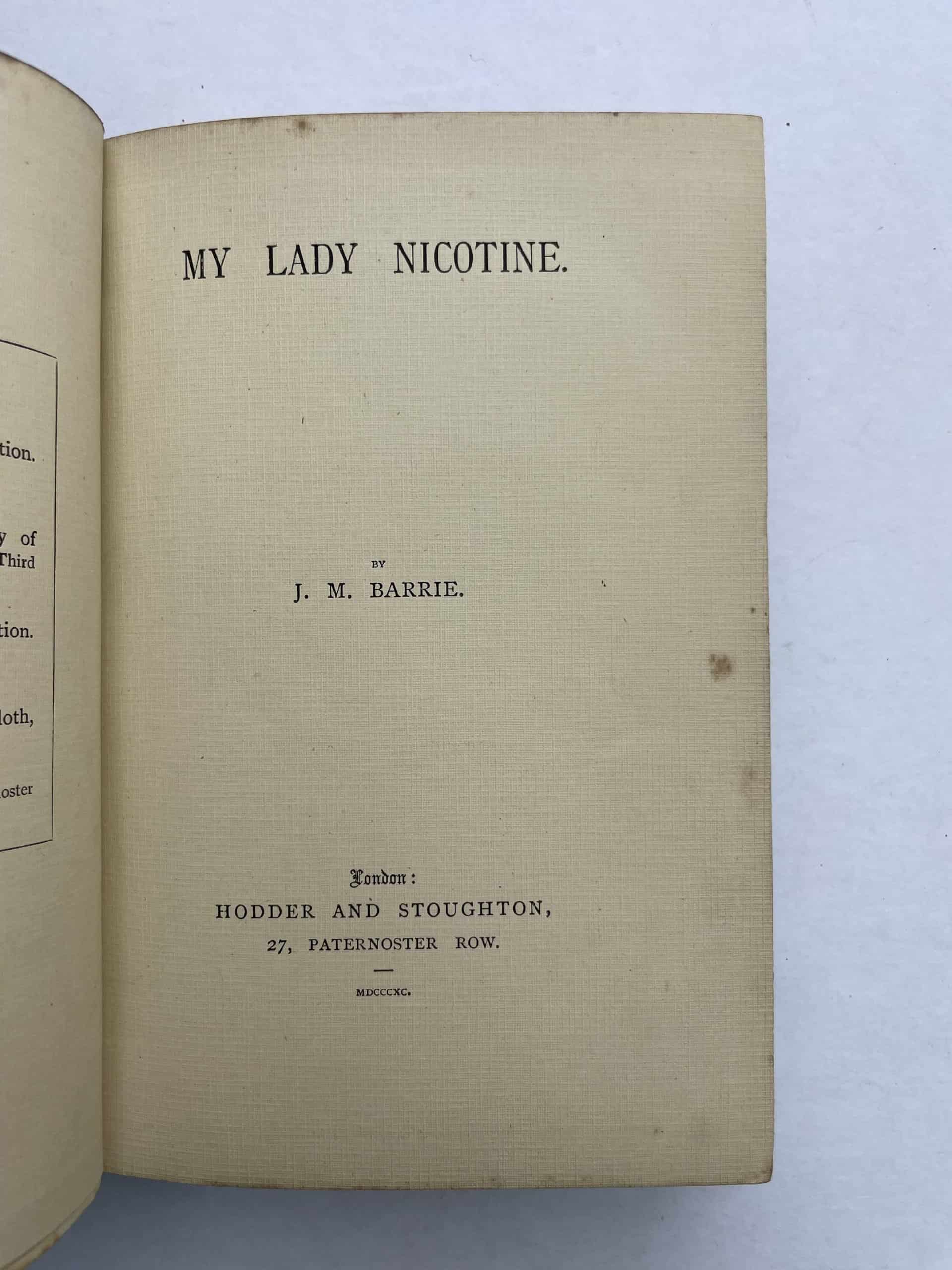 jm barrie my lady nicotine firsted2