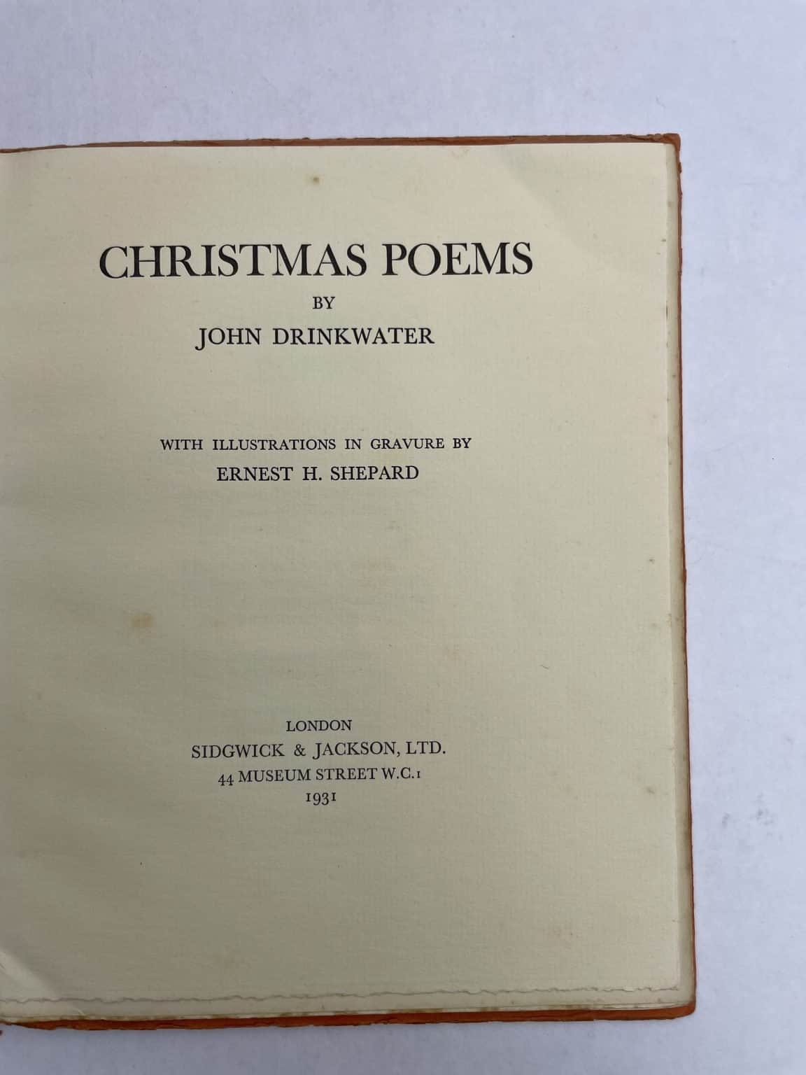 john drinkwater christmas poems first ed2