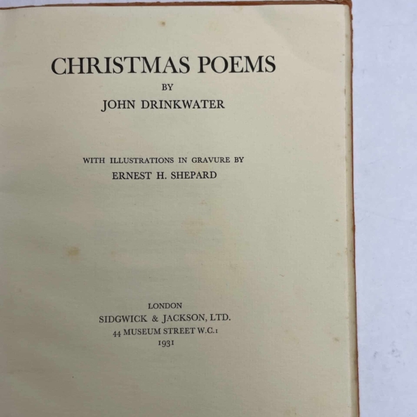 john drinkwater christmas poems first ed2