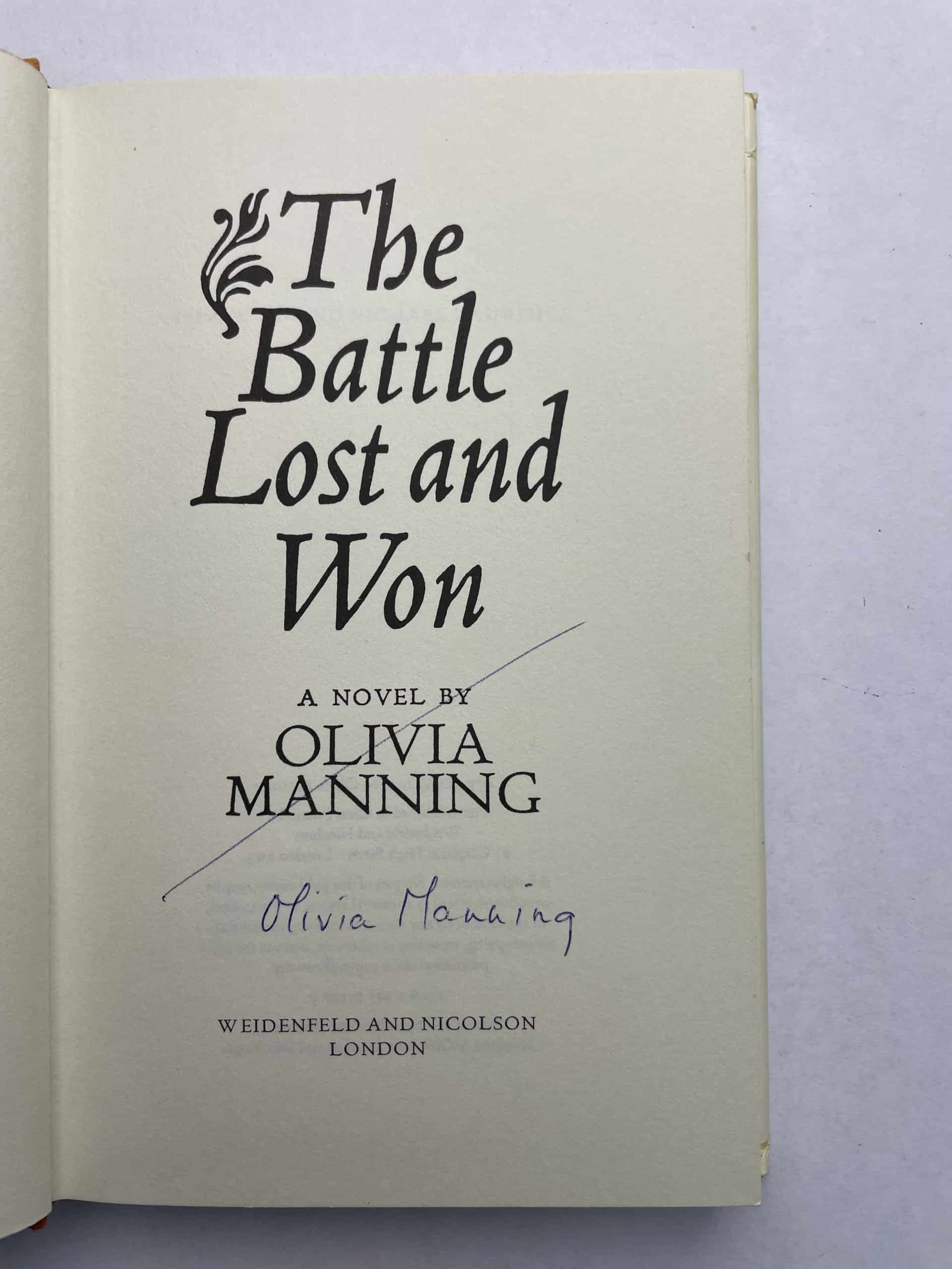 olivia manning 2signed trilogy 5