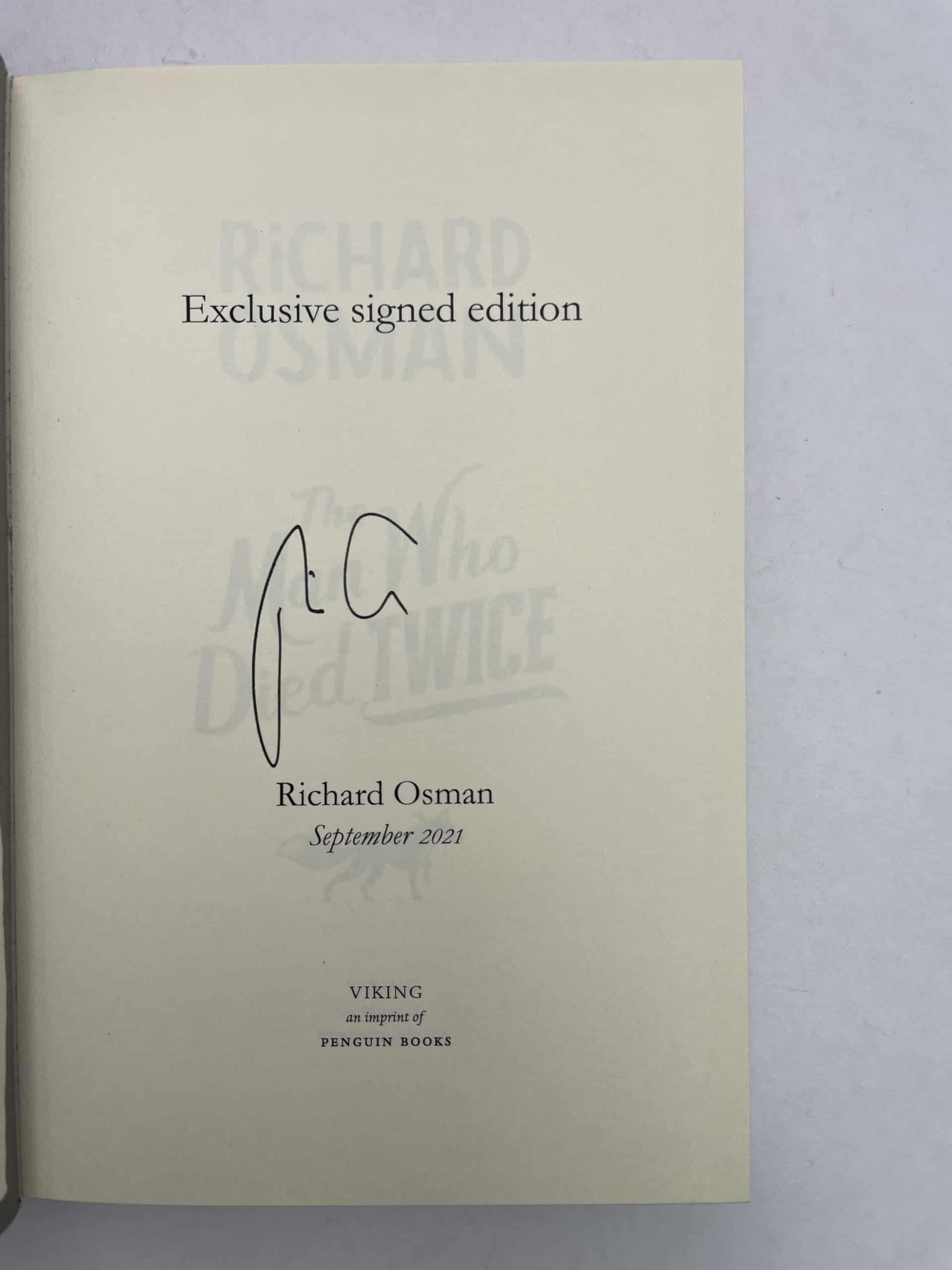 Richard Osman - The Thursday Murder Club Trilogy - Signed First Edition ...