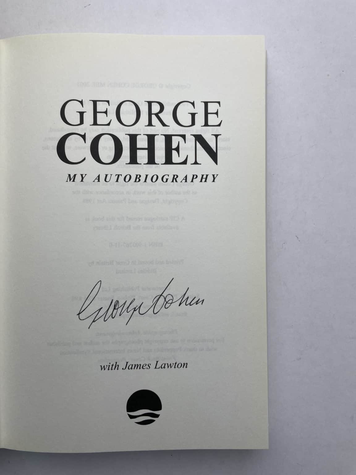 george cohen autobiography signed first edition2