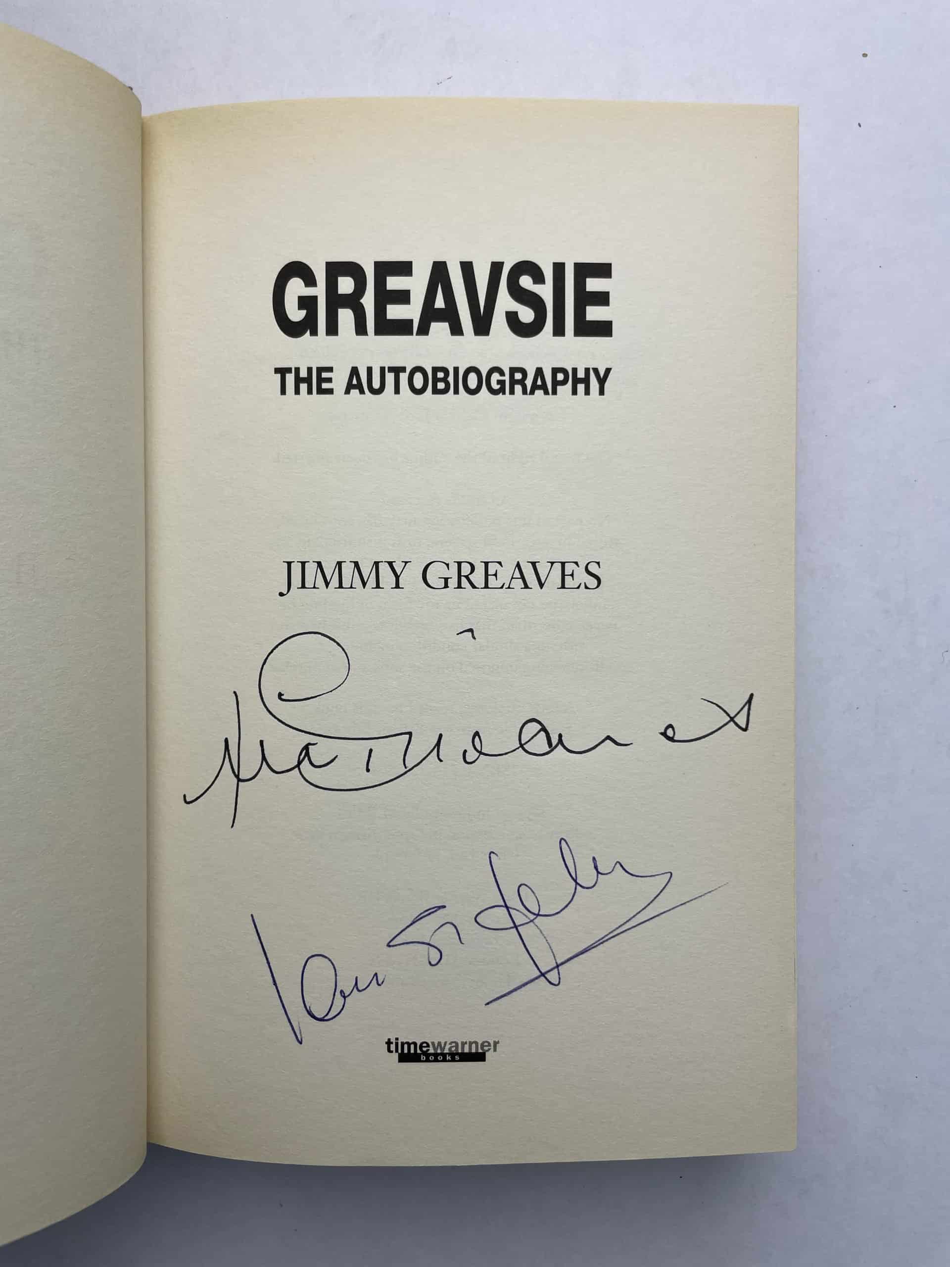 jimmy greaves autobiography signed by saint and greavsie 2