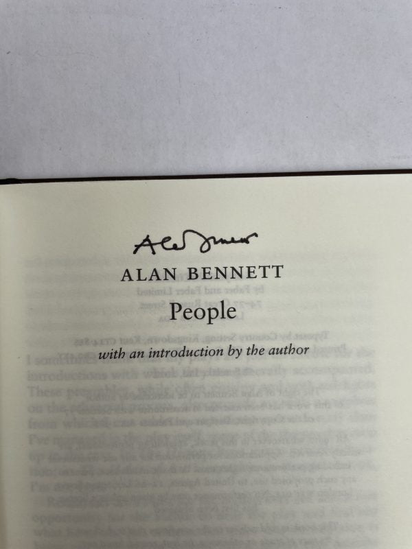 alan bennett people first edition signed2