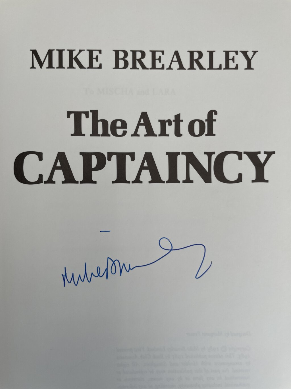 mike brearley the art of captaincy signed first 2