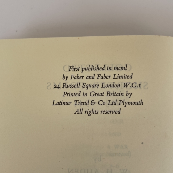 wh auden collected shorter poems first 2