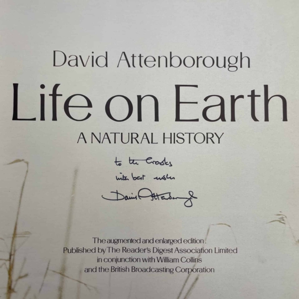 david attenborough life on earth signed 2