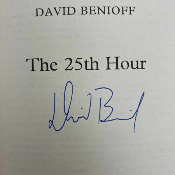 david benioff the 25th hour signed first ed2