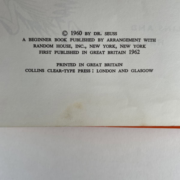 dr seuss green eggs and ham first ed2