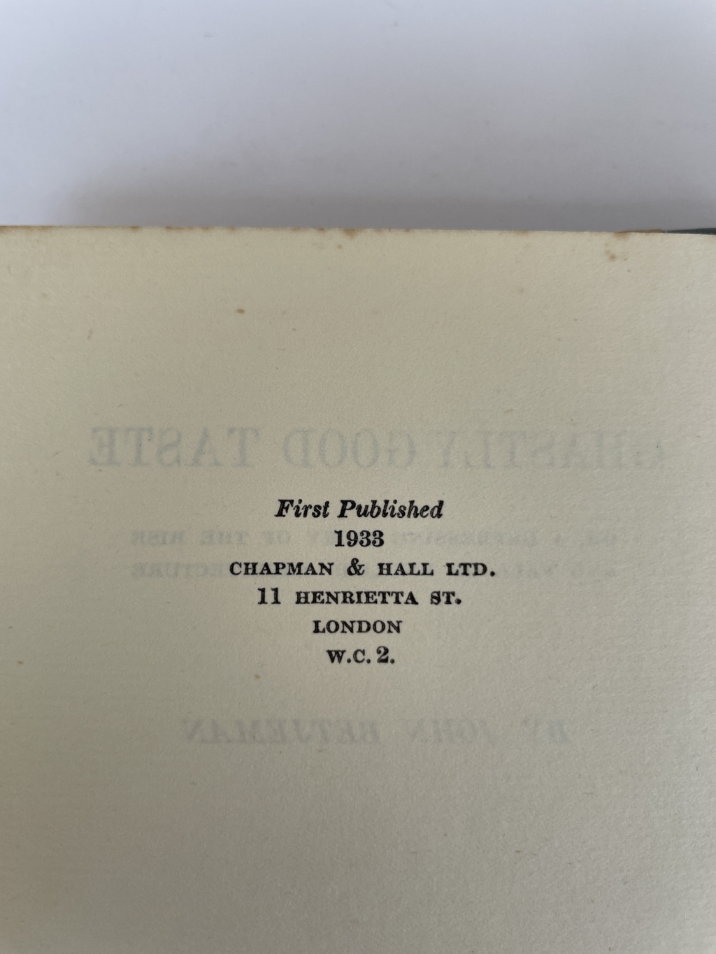 john betjeman ghastly good taste first ed2