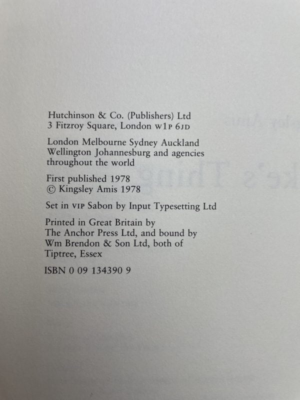 kingsley amis jakes thing first edition2