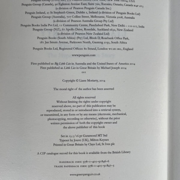 liane moriarty little lies first ed2