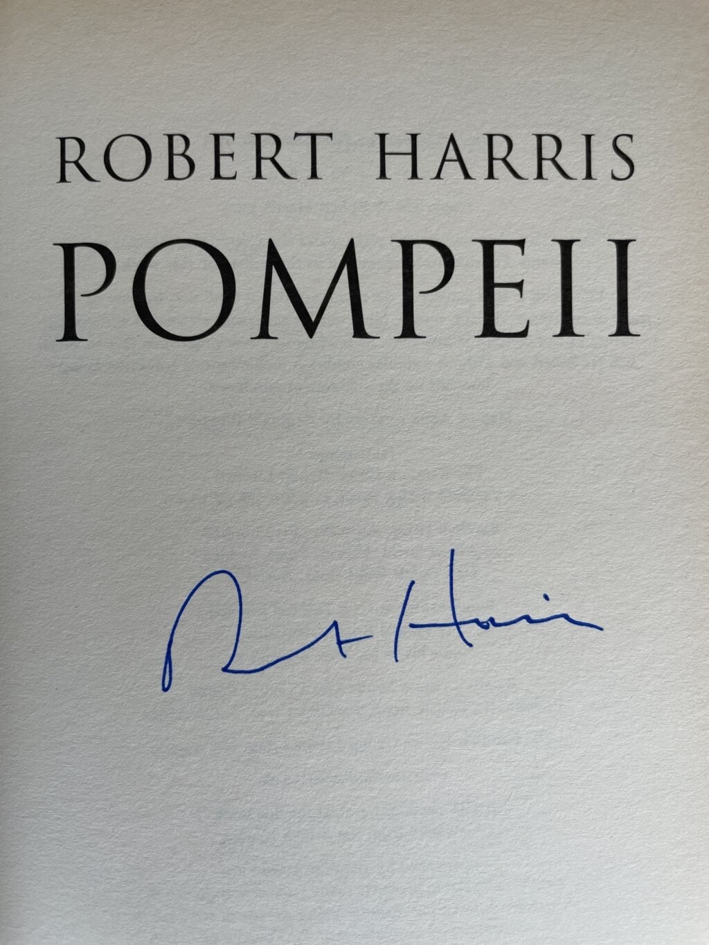 robert harris pompeii signed first 2