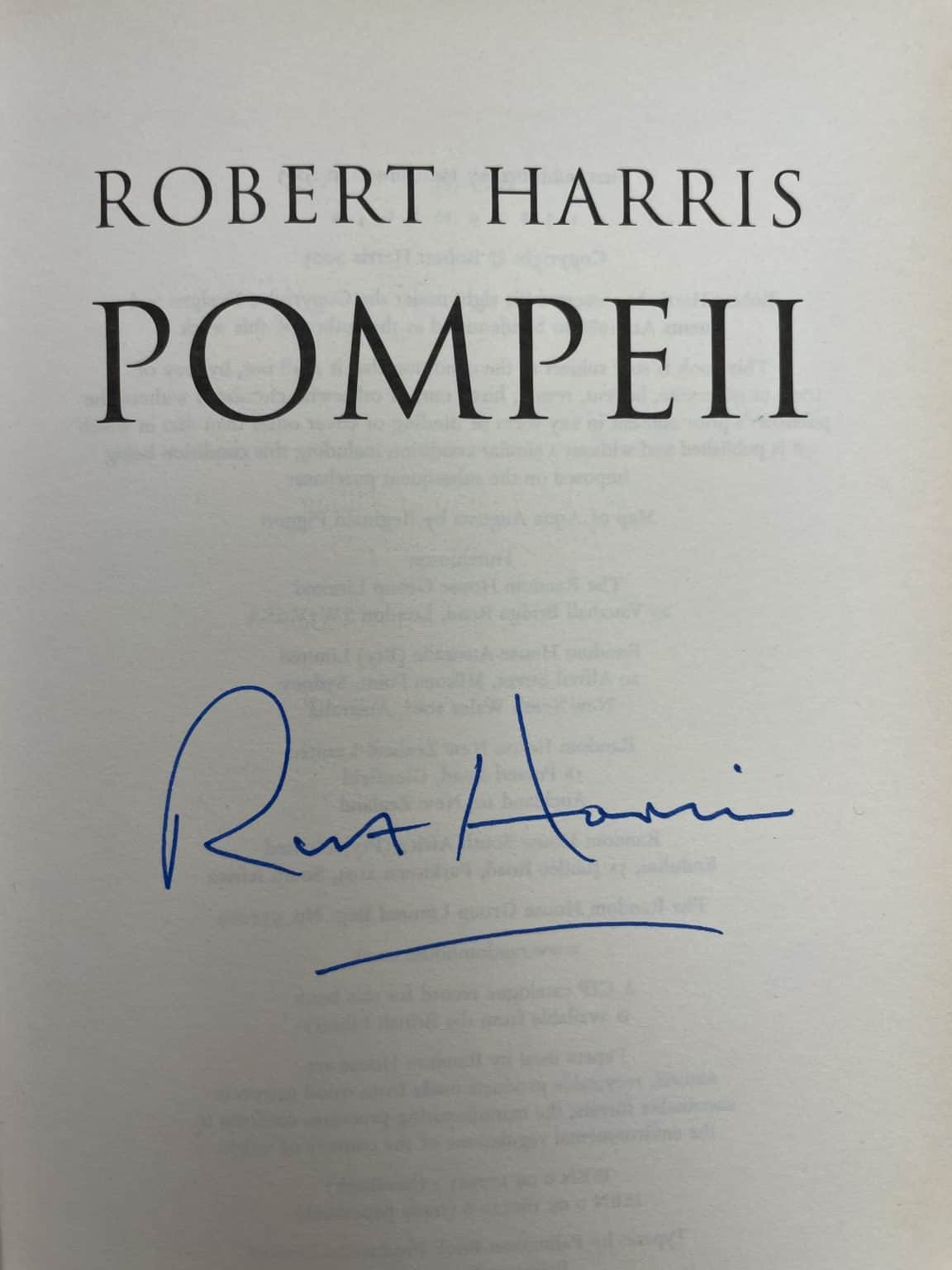 robert harris pompeii signed first edition2