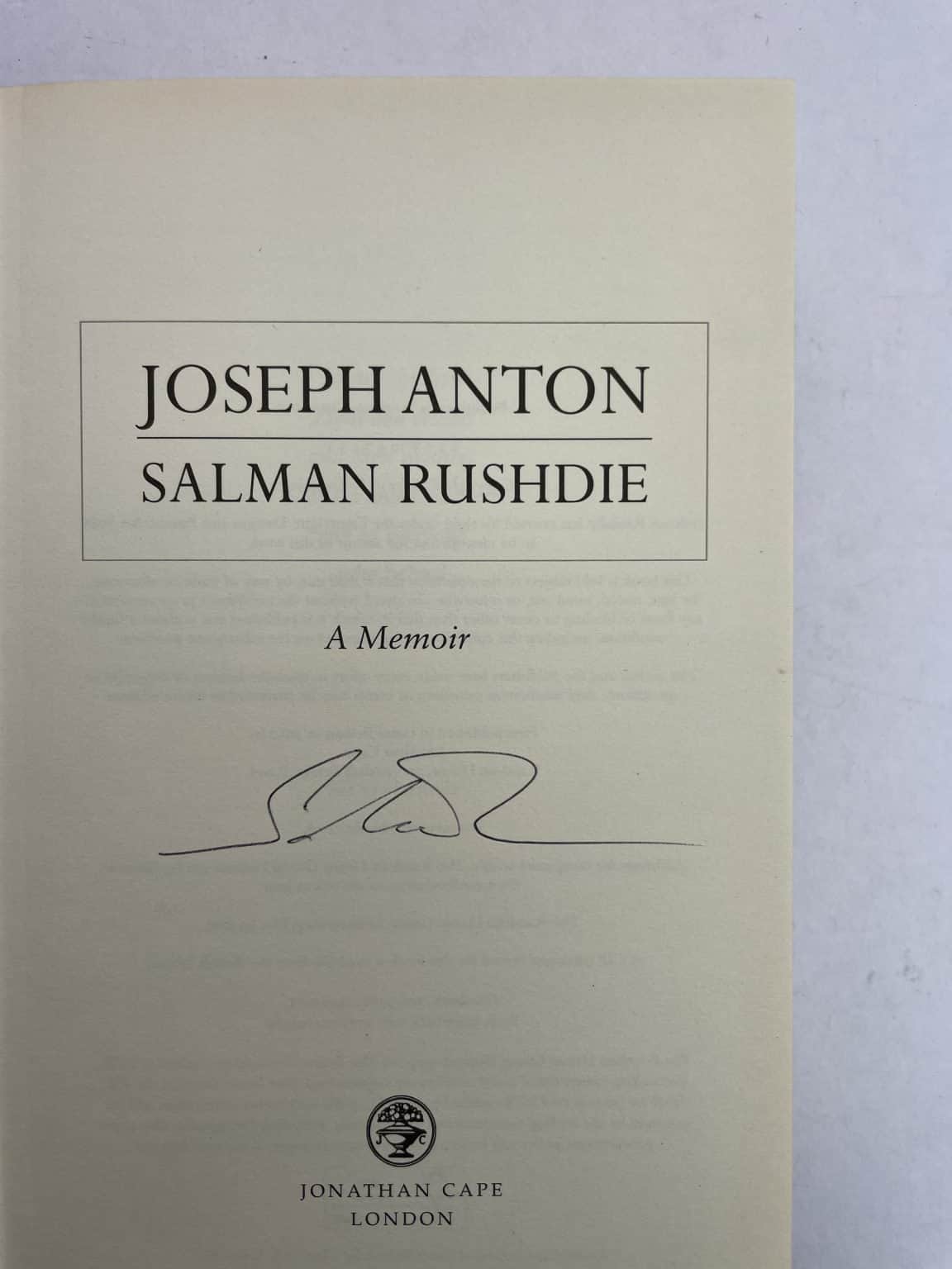 salman rushdie jospeh anton signed first edition2