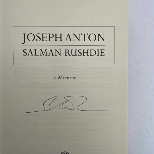 salman rushdie jospeh anton signed first edition2