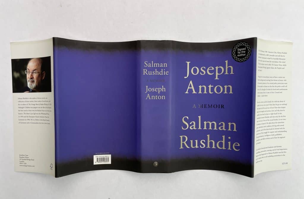 salman rushdie jospeh anton signed first edition5