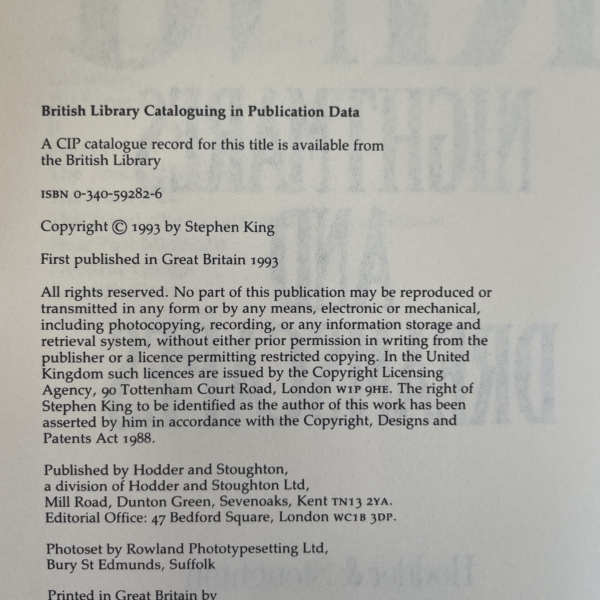 stephen king nightmares and dreamscapes first uk edi2
