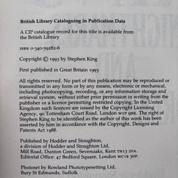 stephen king nightmares and dreamscapes first uk edi 2