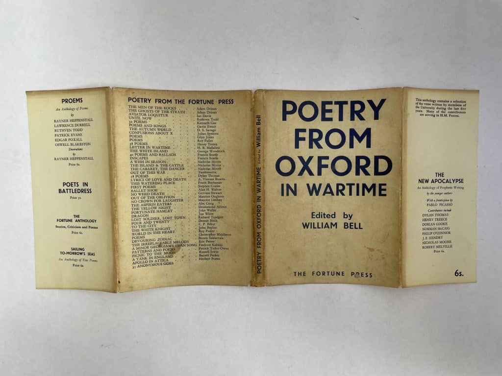 william bell poetry in wartime first edition4