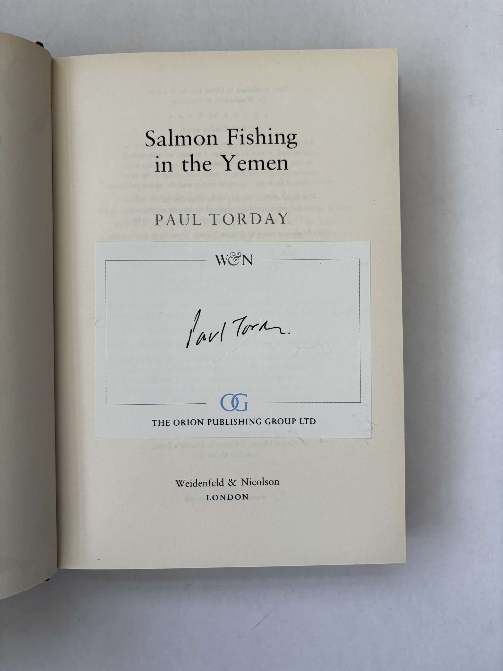 paul torday salmon fishing in the yemen signed first 2