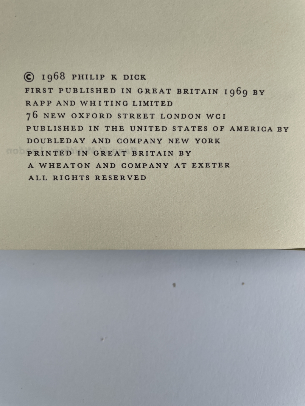 philip k dick do androids dream oF electric sheep first2