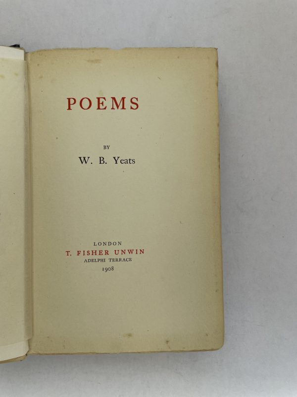 wb yeats poems first edition2