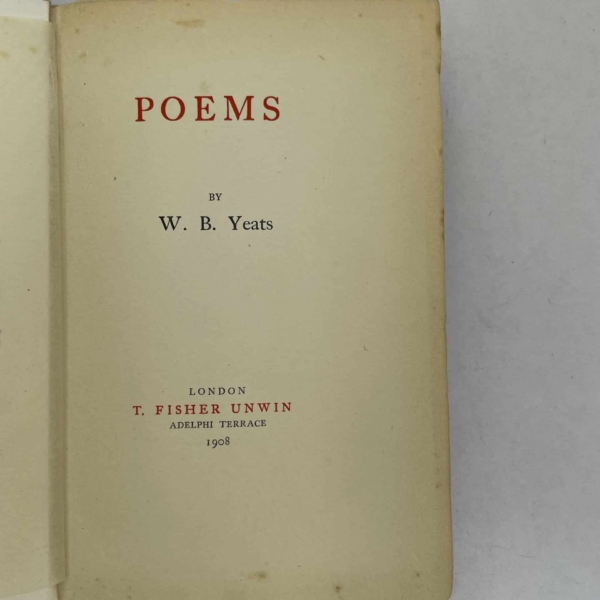 wb yeats poems first edition2