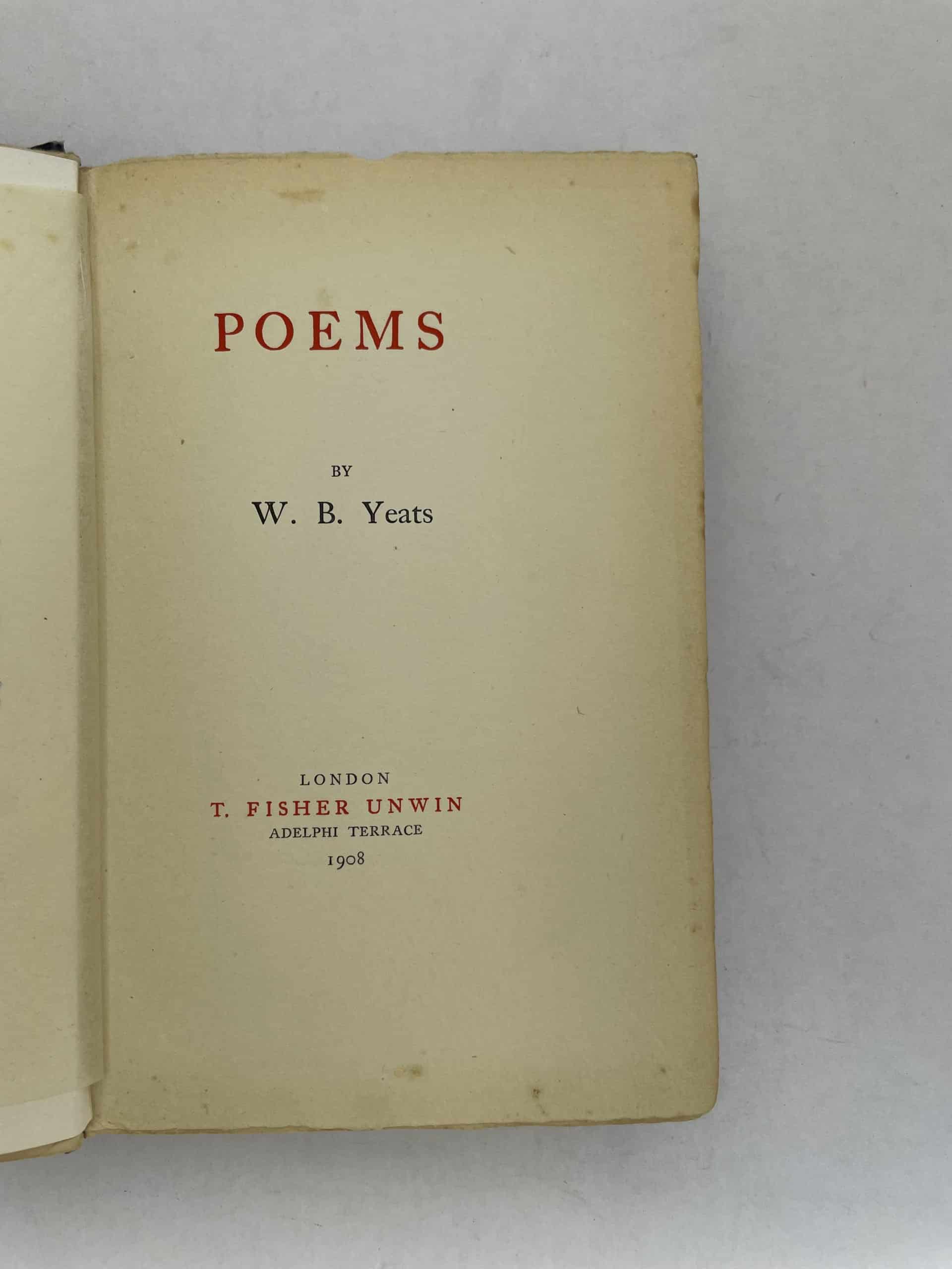 wb yeats poems first edition2