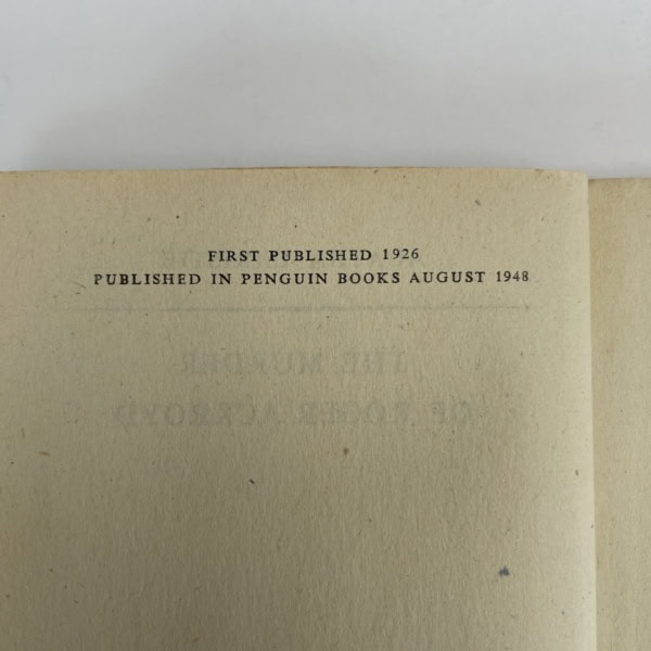 agatha christie the murder of roger ackroyd first pback2